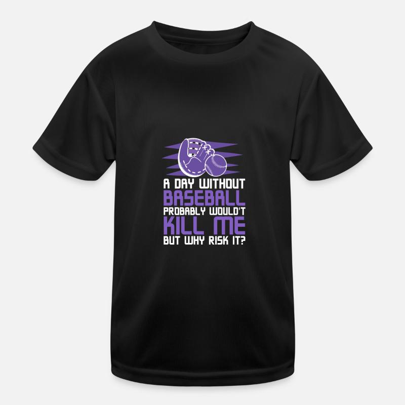 Baseballspieler Baseball Kinder Funktions-T-Shirt