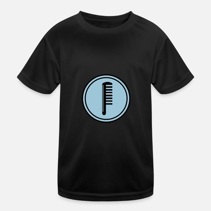 Comb Hairdresser Circle Kids Functional T-Shirt