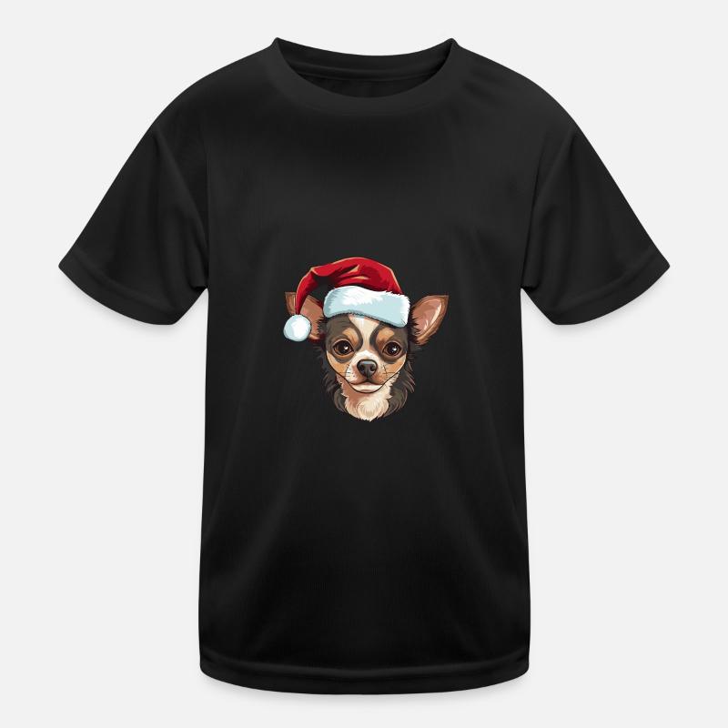 Tête de Noël de chien chihuahua T-shirt sport Enfant