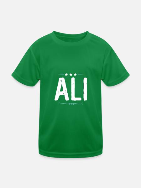 Ali - Kinder Funktions-T-Shirt - Kelly Green - Vorne