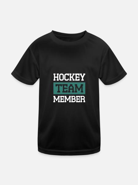 Hockey Team - Kids Functional T-Shirt - black - Front