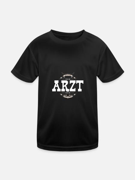 Arzt Beruf - Kinder Funktions-T-Shirt - Schwarz