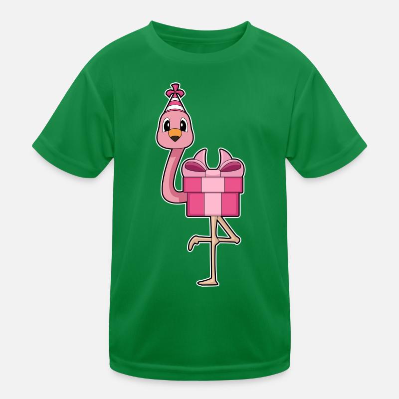 Flamingo Birthday Package Kids Functional T-Shirt