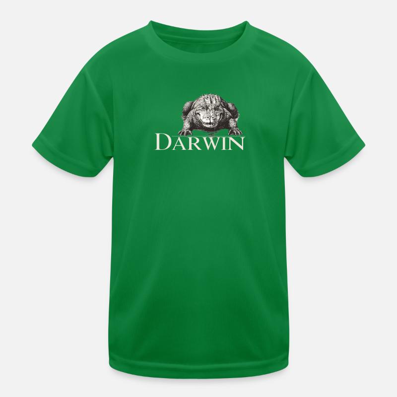 Darwin Aligator Kinder Funktions-T-Shirt