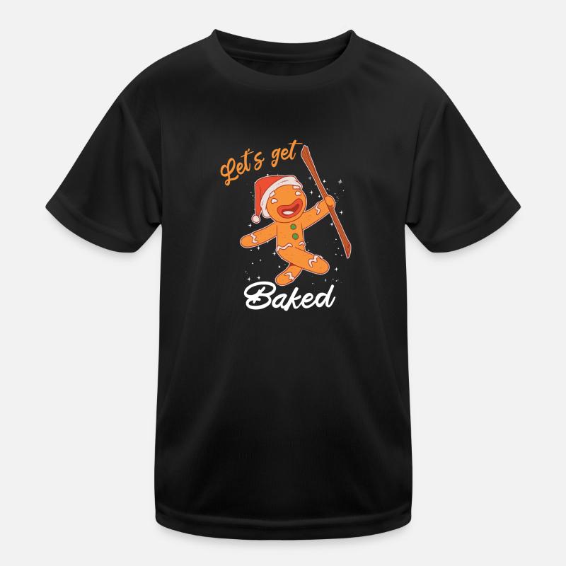 Christmas Baking Let's Get Baked Kids Functional T-Shirt
