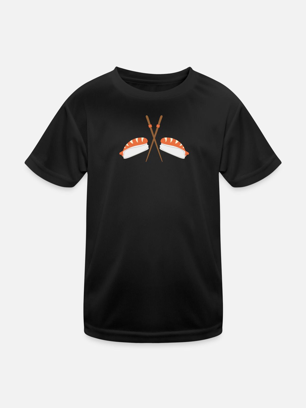 sushi - Kids Functional T-Shirt - black - Front
