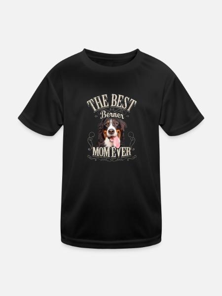 Bernese mountain dog mom - Kids Functional T-Shirt - black - Front