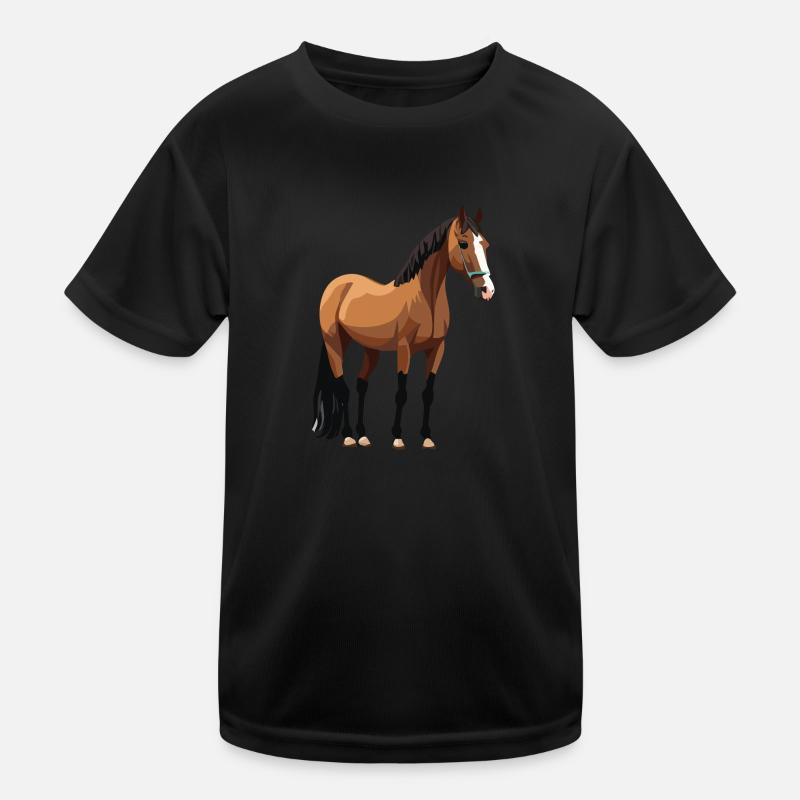 Pferd Kinder Funktions-T-Shirt