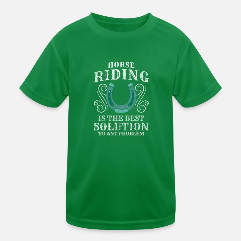 Pferd Wild Hufeisen Kinder Funktions-T-Shirt