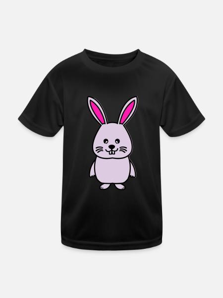 hase comic - Kinder Funktions-T-Shirt - Schwarz