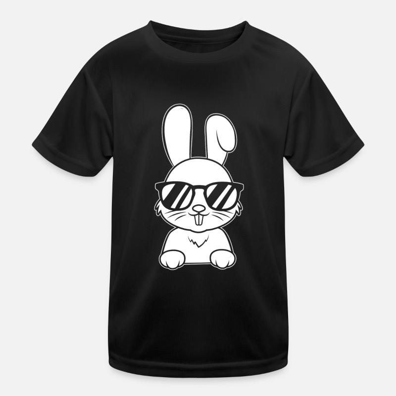 Süßer Hase mit Sonnenbrille Kanninchen Hasen Kinder Funktions-T-Shirt
