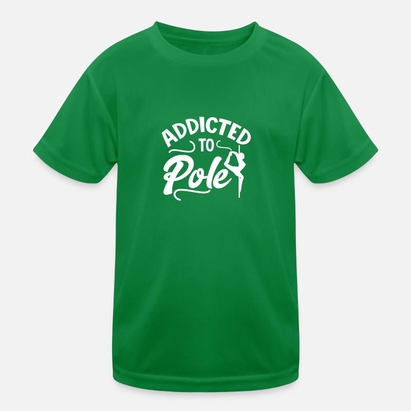 Pole Dance Shirt süchtig nach Pole Geschenk Tee Kinder Funktions-T-Shirt