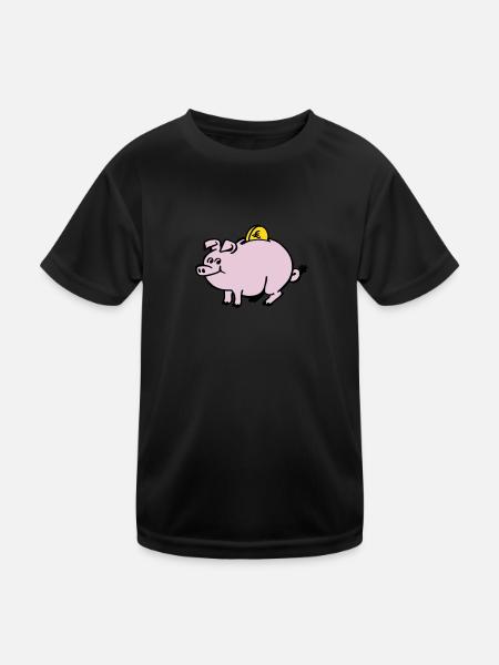 Moneybox - Kids Functional T-Shirt - black - Front