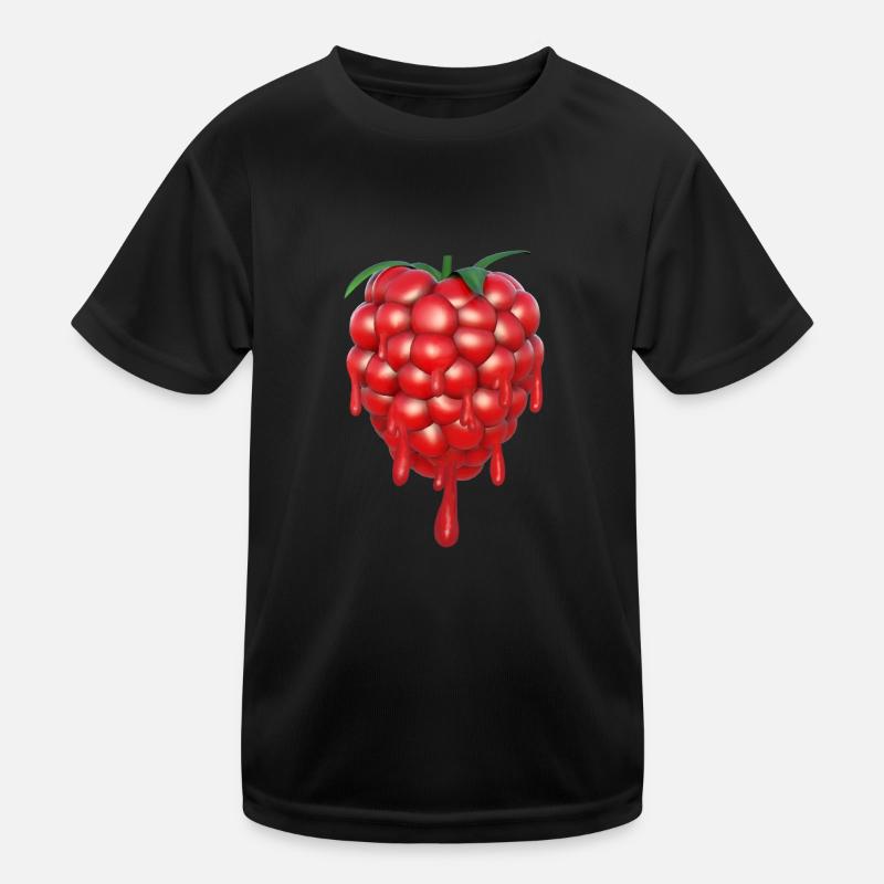 Himbeere tropft Kinder Funktions-T-Shirt