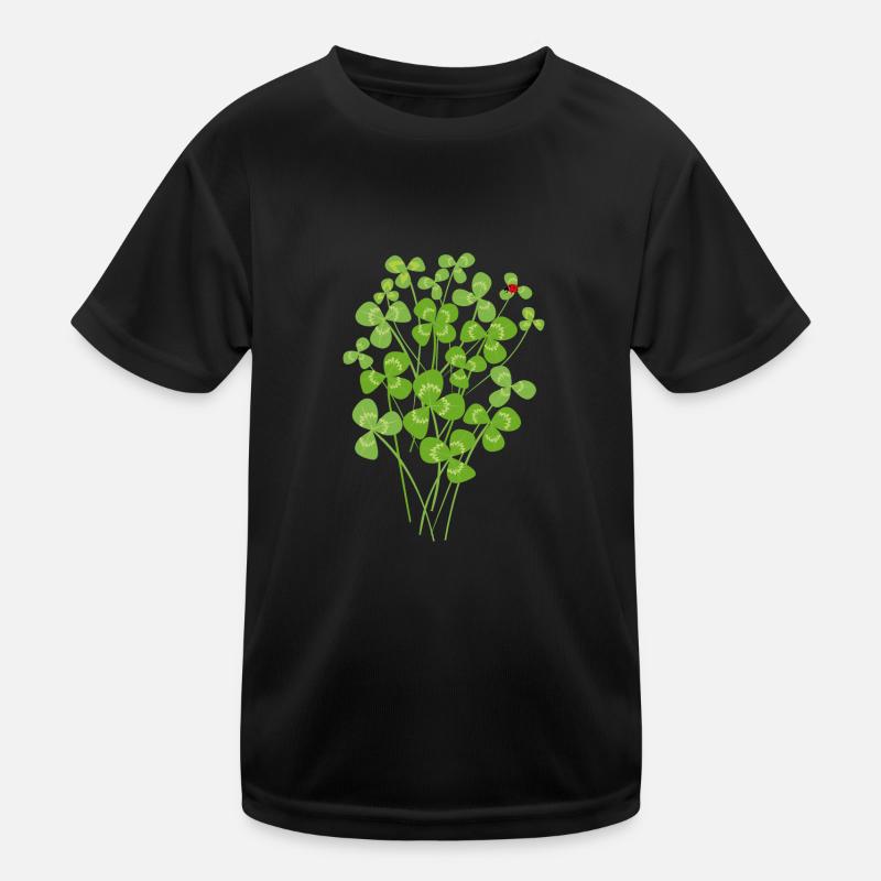 Ladybug clover luck Kids Functional T-Shirt