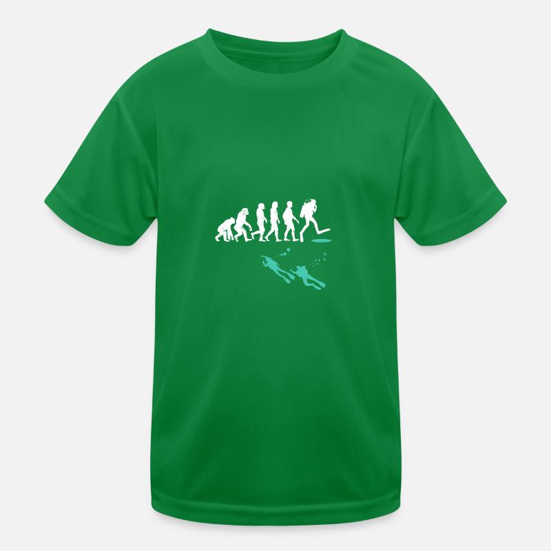 Evolution Taucher taucher geschenk wassersport Kinder Funktions-T-Shirt