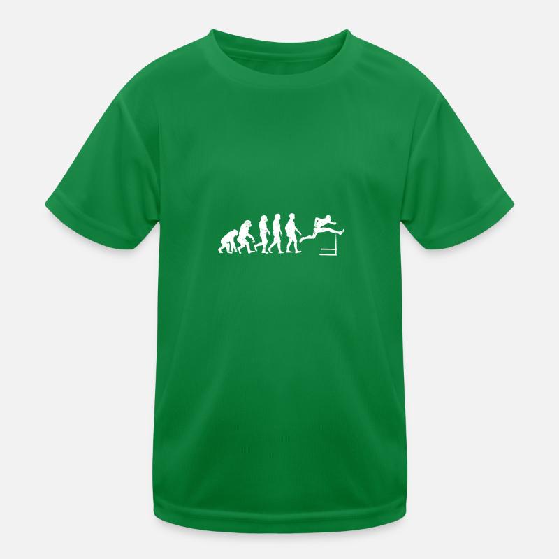 Hürdenlauf Evolution hürde geschenk leichtathletik Kinder Funktions-T-Shirt