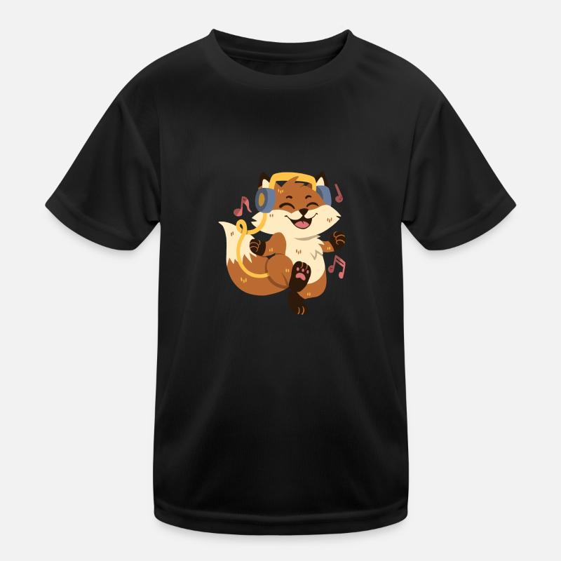 Fox écoute de la musique et danse T-shirt sport Enfant