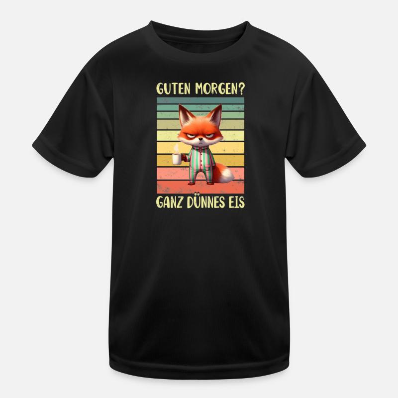 Fuchs Morgenmuffel Kinder Funktions-T-Shirt