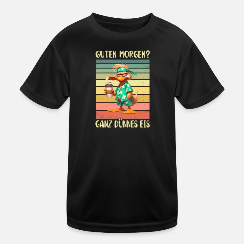 Ente Morgenmuffel Kinder Funktions-T-Shirt
