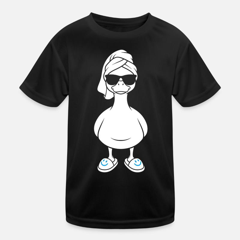 Sun duck with bath towel and slippers Kids Functional T-Shirt