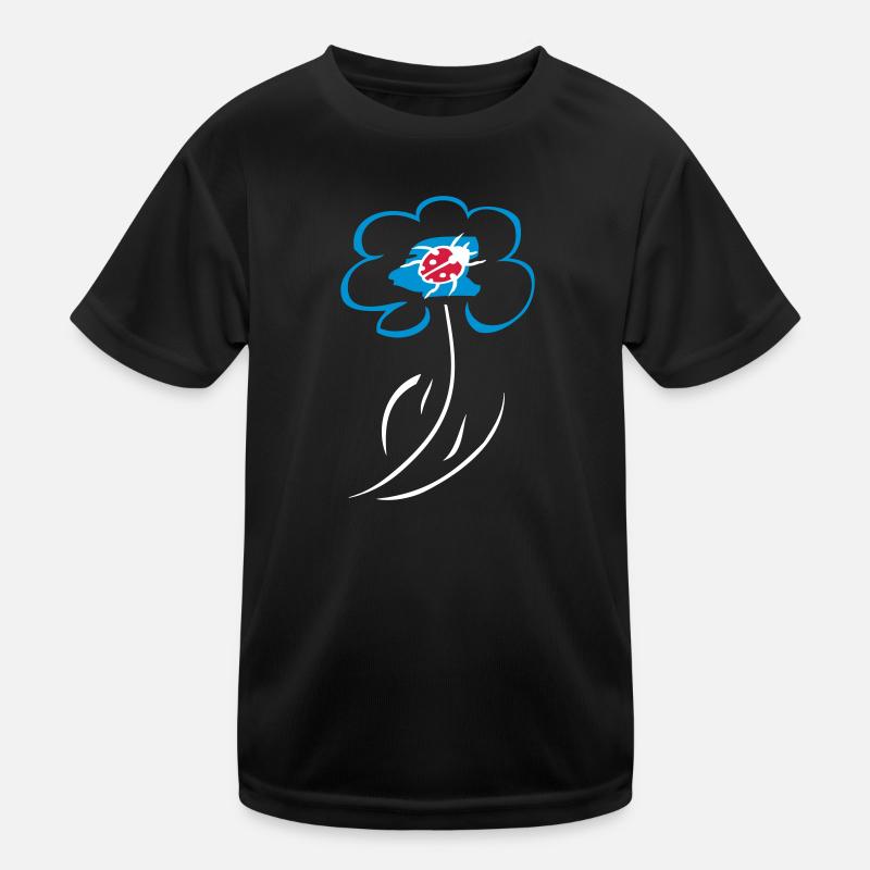 Flower with ladybug Kids Functional T-Shirt