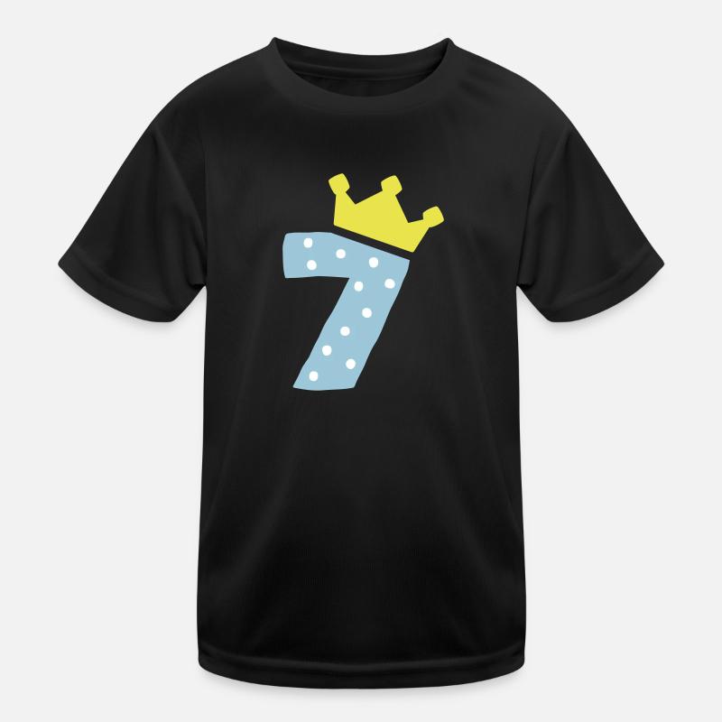 7 Krone 7 Geburtstag 7 Jahre Kinder Funktions-T-Shirt