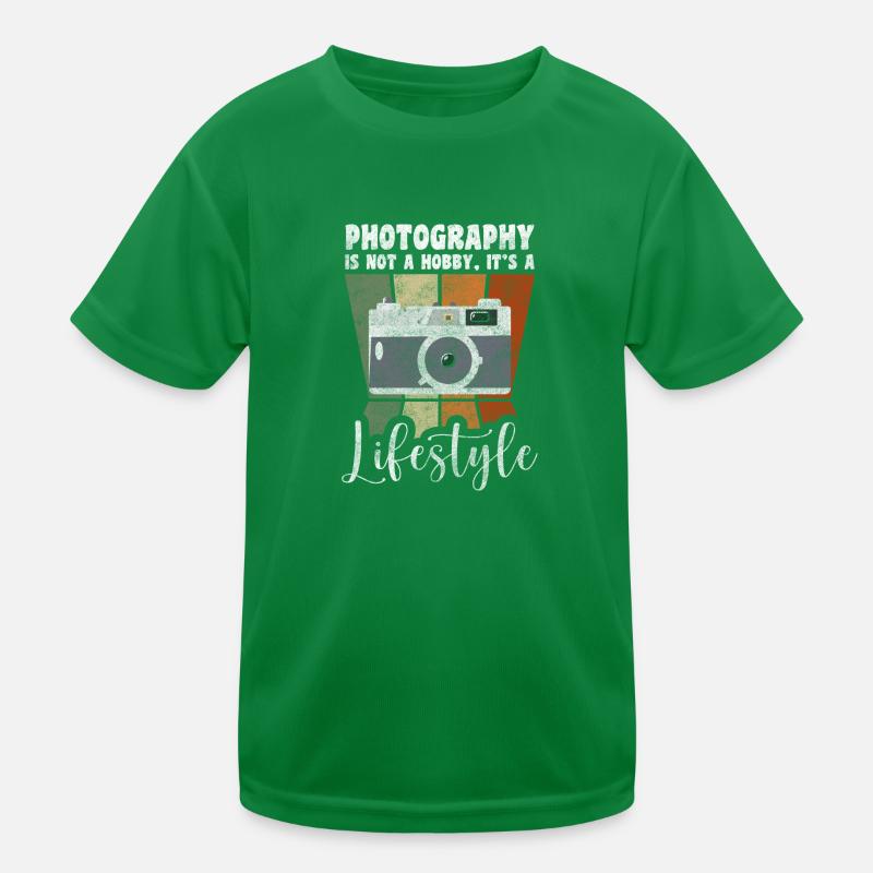 Photographer Image Digital Camera Kids Functional T-Shirt