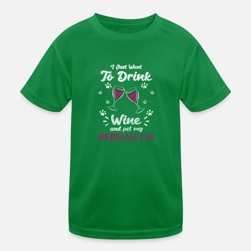 Chat persan à poil long T-shirt sport Enfant
