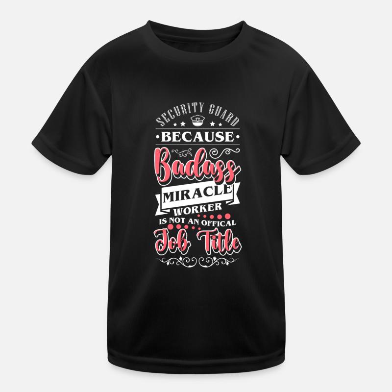 Security Service Security Night Shift Kids Functional T-Shirt
