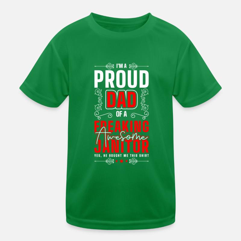 Caretaker Profession Cleaner Keychain Kids Functional T-Shirt