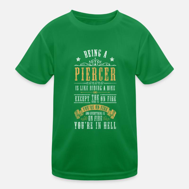Piercer Needle Profession Ring Kids Functional T-Shirt