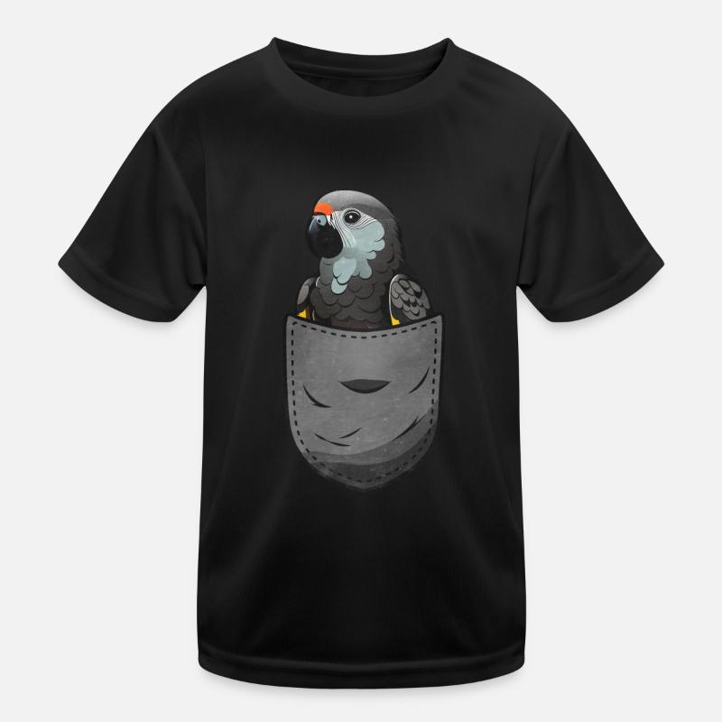 African Grey Parrot Gift Kids Functional T-Shirt