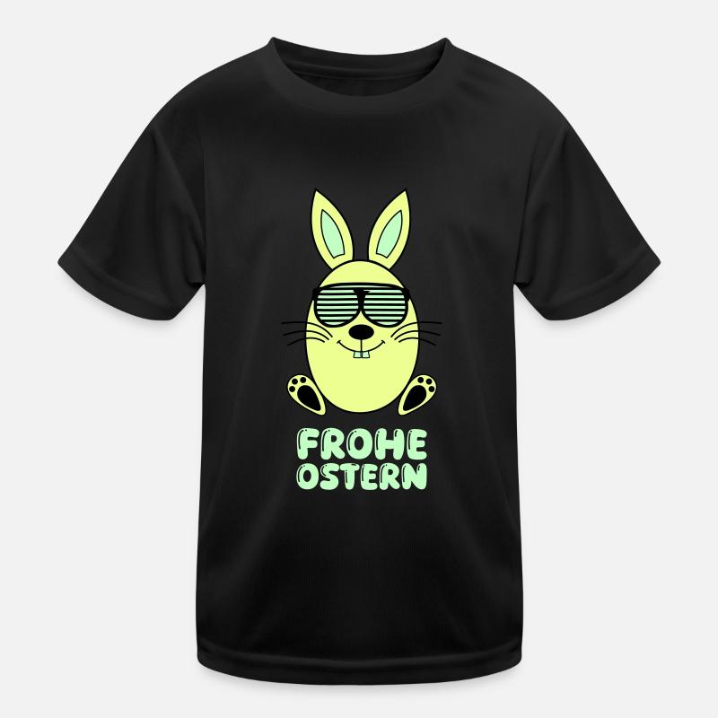 frohe ostern hase Kinder Funktions-T-Shirt