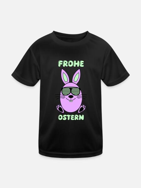 Happy Easter Bunny - Kids Functional T-Shirt - black - Front