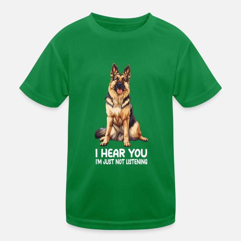 German Sheperd Kinder Funktions-T-Shirt