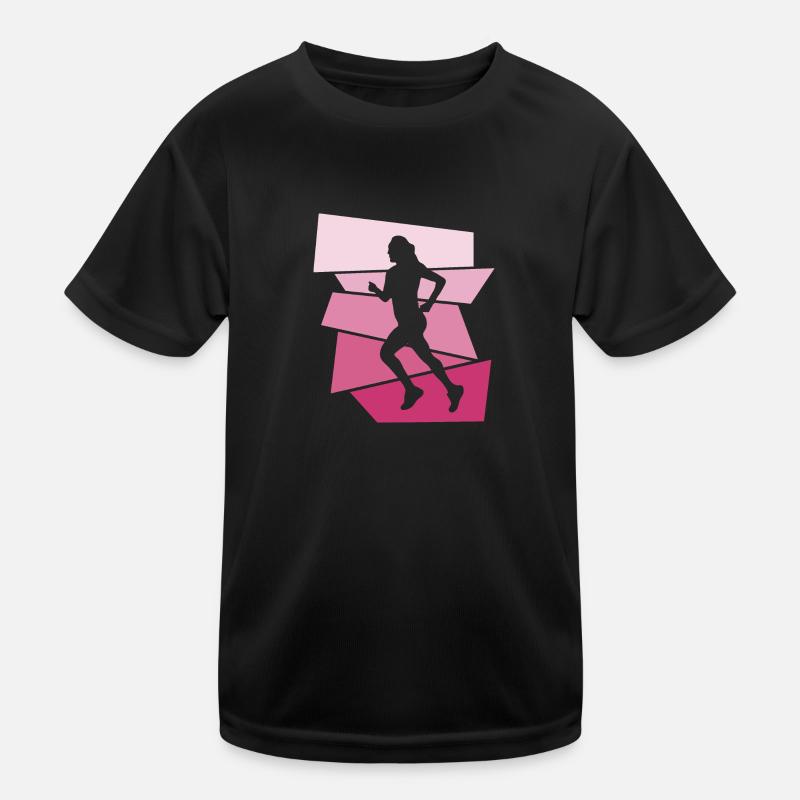 Runner abstract pink Kids Functional T-Shirt