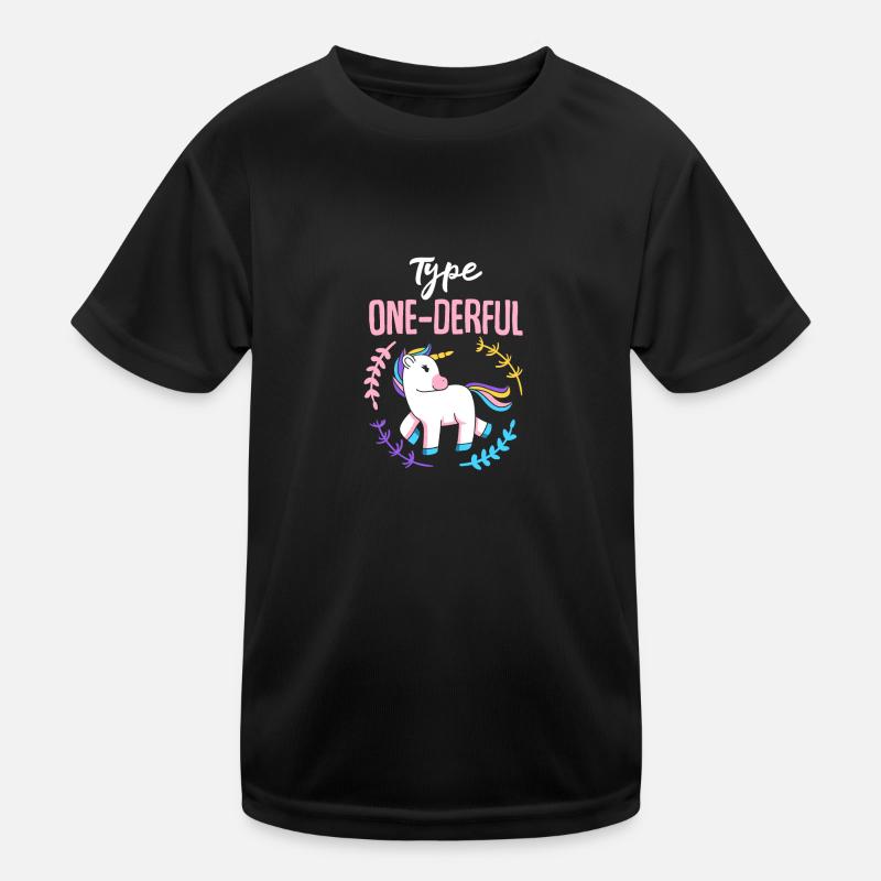 Diabetes Wortspiel Typ Eins One-Derful Geschenk Kinder Funktions-T-Shirt