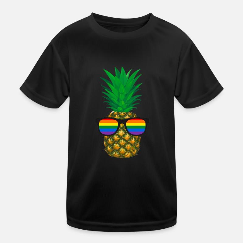 Ananas, Lunettes De Soleil, LGTB, Arc-en-ciel, Coloré T-shirt sport Enfant