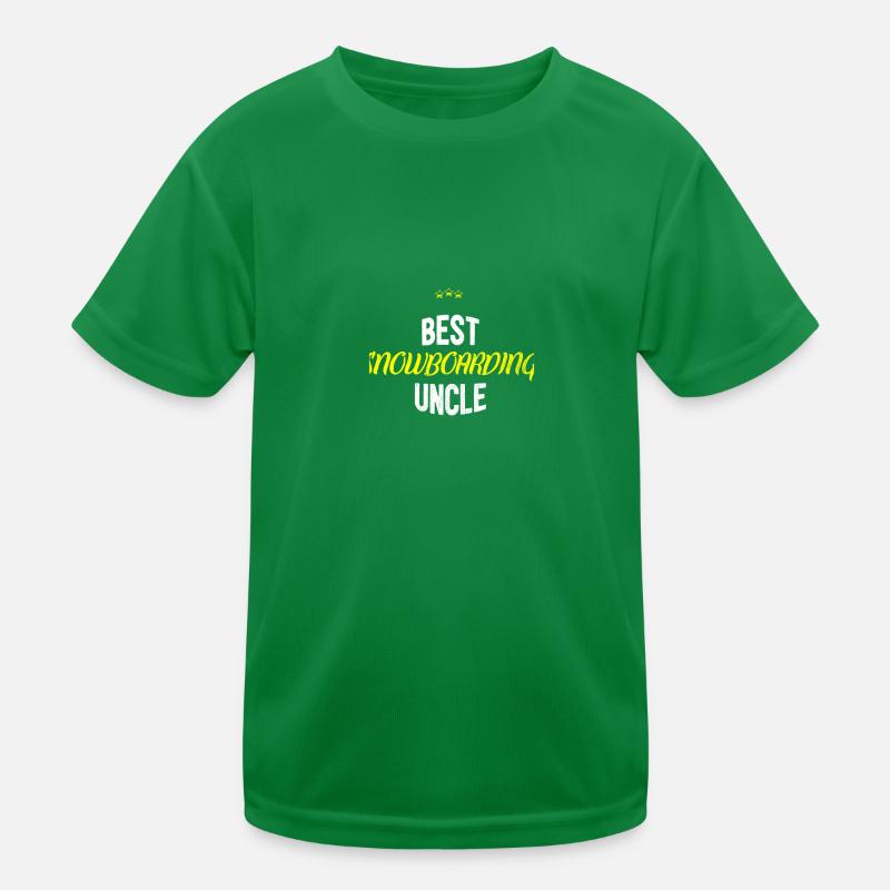 Distressed - BEST SNOWBOARDING UNCLE Kids Functional T-Shirt