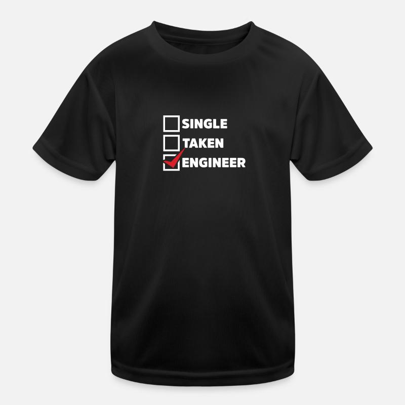 Single Taken Engineer Kids Functional T-Shirt