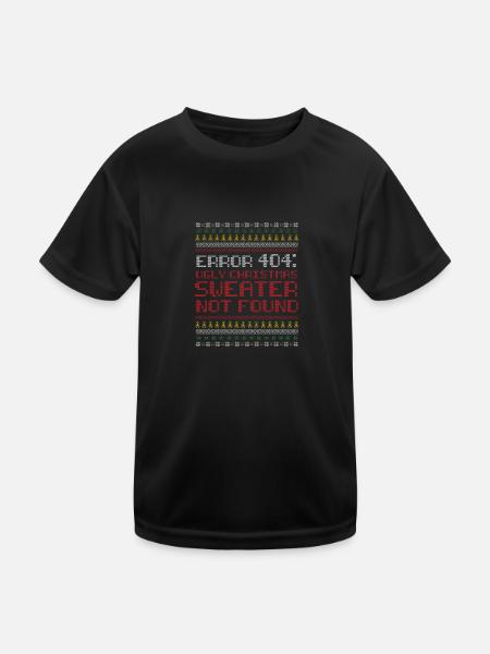 Weihnachtsgeschenk 404 Programmierer / Geschenk - Kinder Funktions-T-Shirt - Schwarz