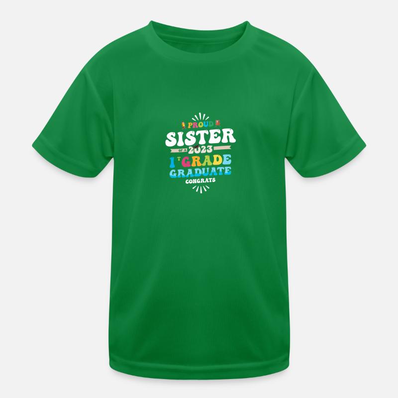 Stolze Schwester einer 1. Klasse von 2023 Kinder Funktions-T-Shirt
