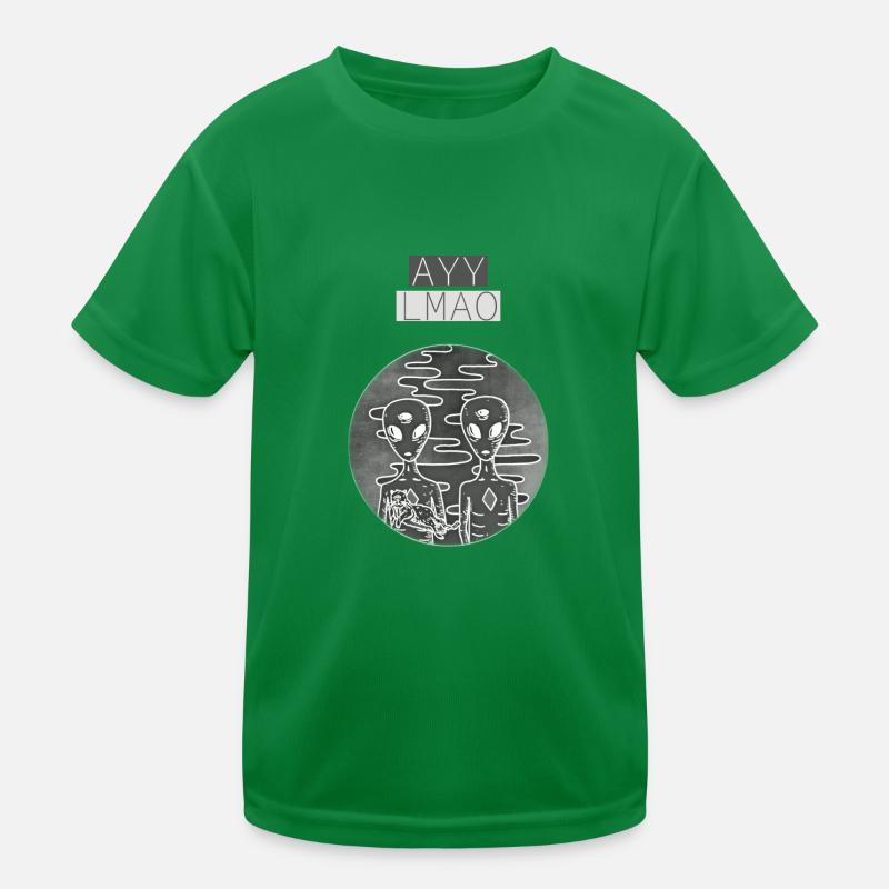 Graue Außerirdische Kinder Funktions-T-Shirt