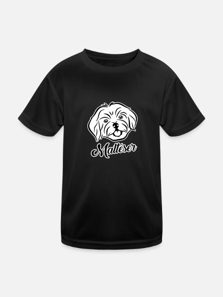Malteser - Kinder Funktions-T-Shirt - Schwarz - Vorne