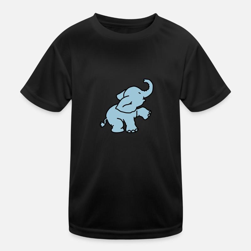 Happy Elephant (2 colors) Kids Functional T-Shirt