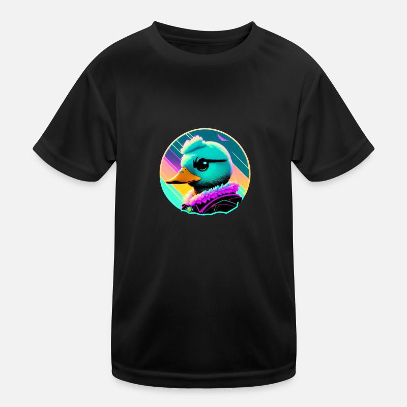 Cyber Duck colorful Kids Functional T-Shirt