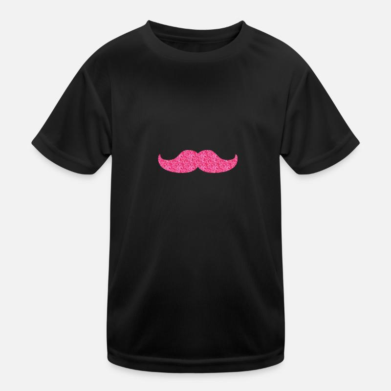 glittering moustache Kids Functional T-Shirt