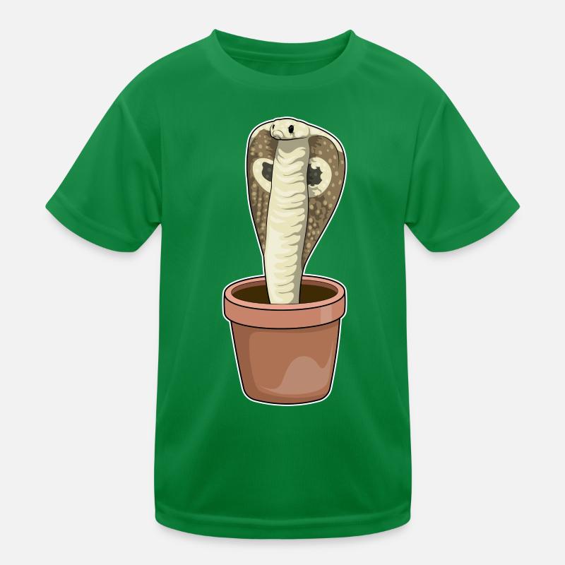 Schlange Blumentopf Kinder Funktions-T-Shirt