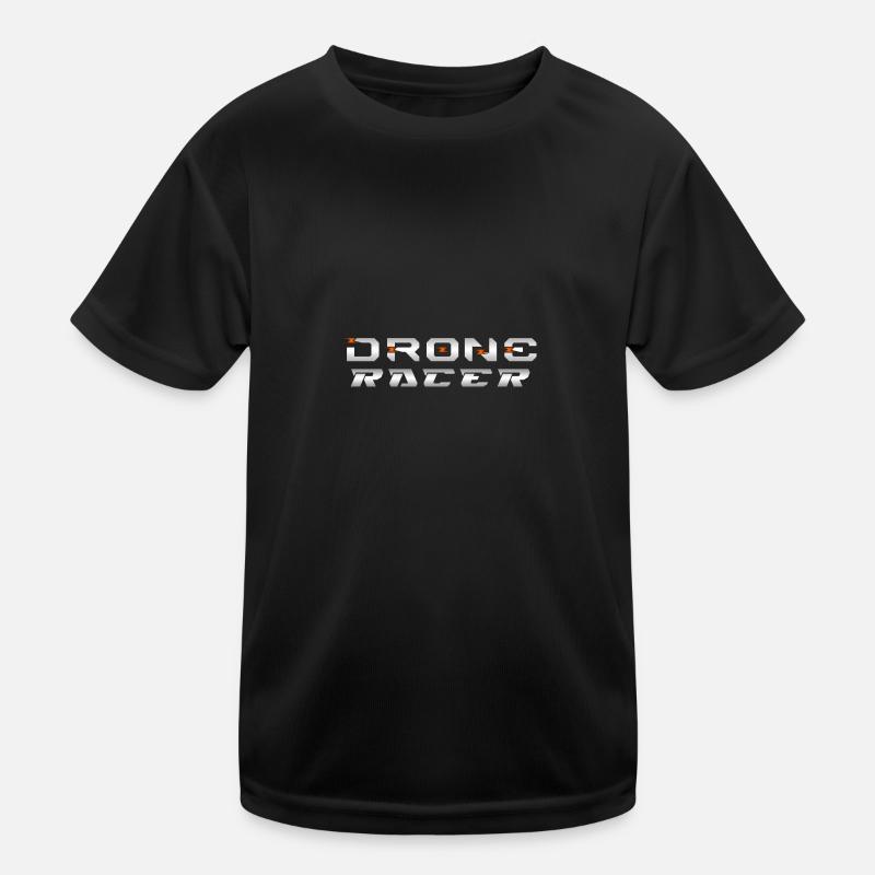 Drone Drones Drone Flight Drone Pilot - T-shirt sport Enfant - noir